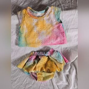 Little Mass Pink and Yellow Swimsuit